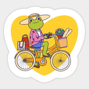 Frog Bike Ride Sticker